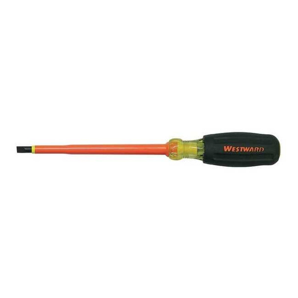 Westward Insulated Slotted Screwdriver 3/8 in Round 5UFW7