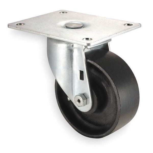 Manufacturer Varies Swivel Plate Caster,Cast Iron,4 in,450 lb,D 1UKW9