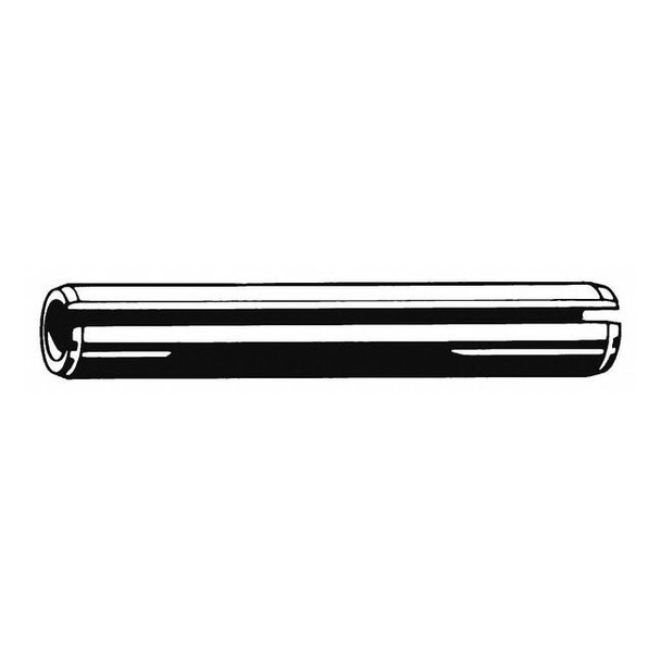 Slotted Spring Pin, 9 mm Outside Dia, 62 mm L, Steel, 50 PK