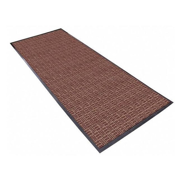 Entrance Mat, Polypropylene, 3/8 in Thick, Brown, 4 ft W x 6 ft L