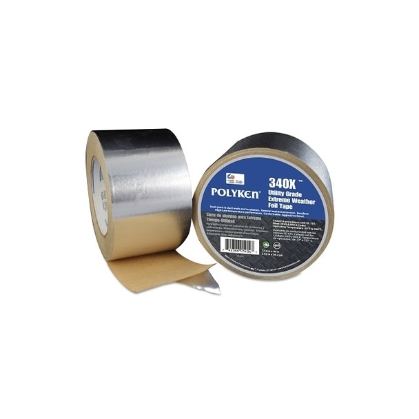 340X Utility Extreme Weather Foil Tape, 48 mm X 46 m, 3 mil, Aluminum