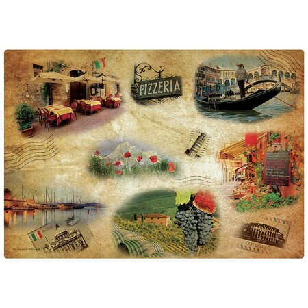 Hoffmaster 10" x 14" Tour of Italy Paper Placemats,PK1000 311132