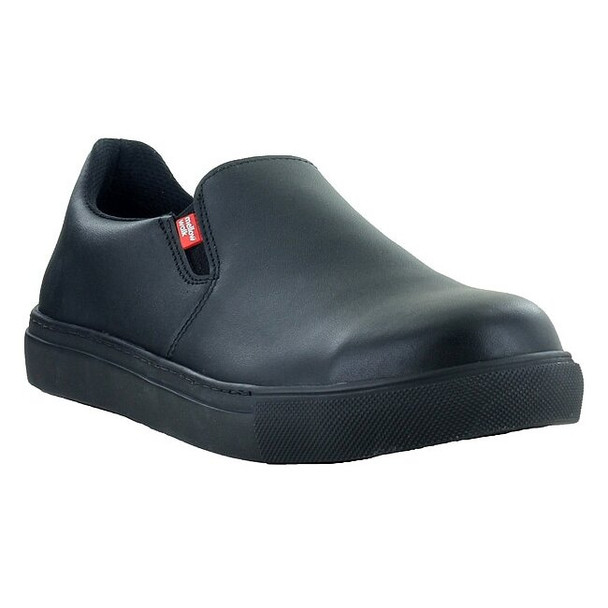 Women's Athletic Shoe, Leather Upper, Rubber Outsole, Black, 8