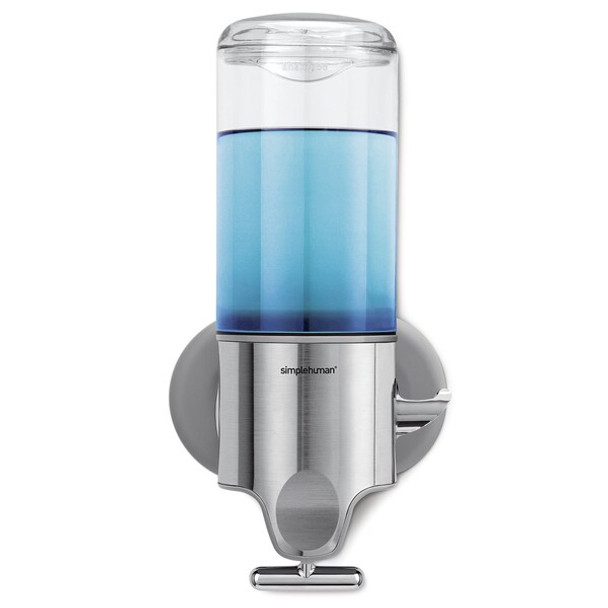 Simplehuman Toiletry Dispenser,9.6 in H,Silver BT1034 Simplehuman Toiletry Dispenser,9.6 in H,Silver BT1034