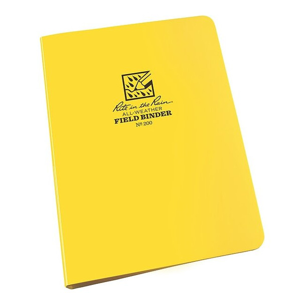 Manufacturer Varies 1/2" Six Ring Field Round Binder, Yellow/Silver 200