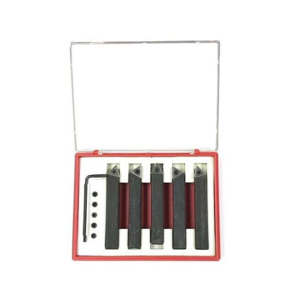 Hhip 3/8" 5 Piece Indexable Carbide Turning Tool Set 2003-0002