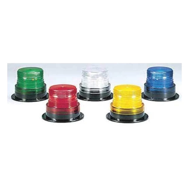 Warning Light, Blue, Strobe Tube, 120V AC, 65, 95 FPM, 5 in Dia., Surface
