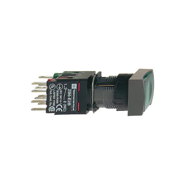 Schneider Electric Illuminated Push Button, 16 mm, 1NO, Green XB6DW3B1B