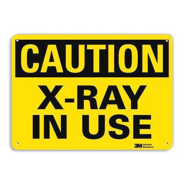 Caution Sign, 7 in H, 10 in W, Aluminum, Vertical Rectangle, U1-1047-RA_10X7