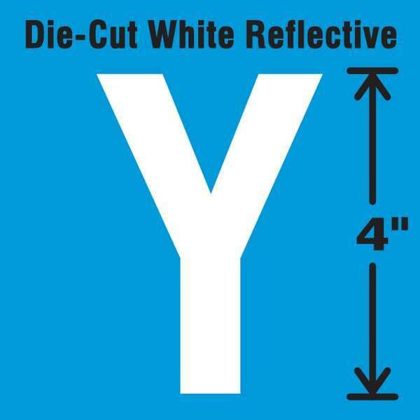 Stranco LetterLabel,Vinyl,4inH,2-1/2inW,PK5 DWR-4-Y-5