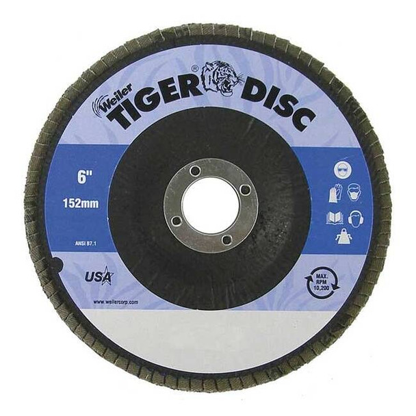 Weiler Fiber Disc,6 in Dia,7/8in Arbor,40 Grit 98101