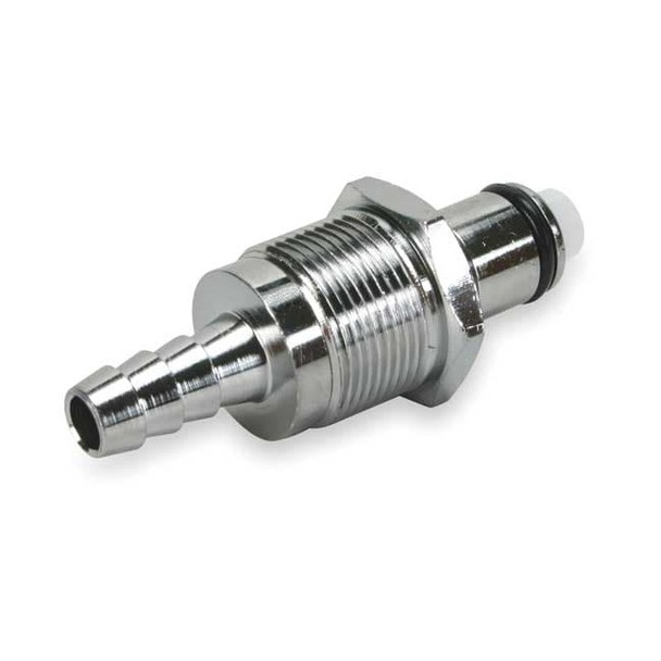 Colder 1/8" Barb Chrome Plated Brass Panel Mount Insert MCD4202