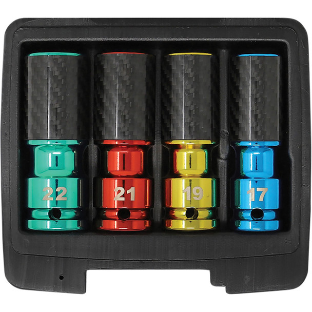5 Pc. Metric Lug Socket Set with Carbon Fiber Sleeves 4250