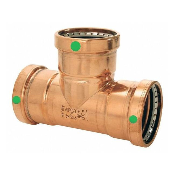 Viega Viega ProPress XL tee, 2-1/2" x 2-1/2" x 1" 22293