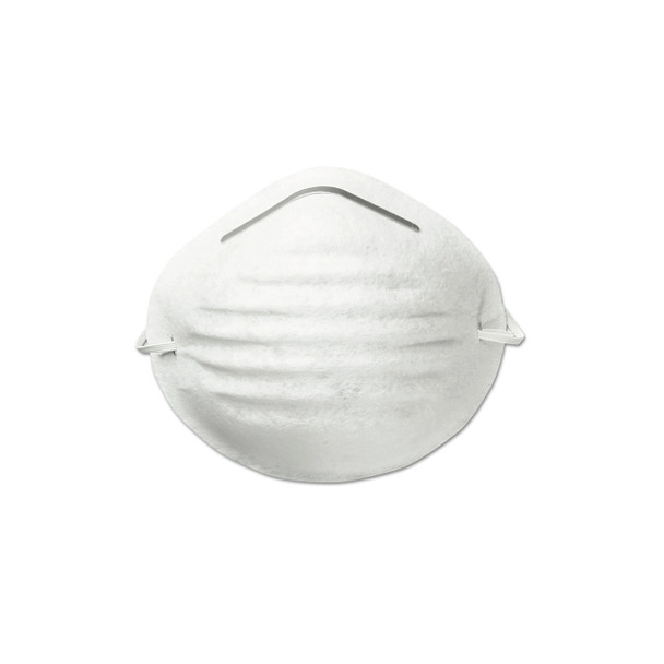 Nuisance Disposable Dust Mask, Half Facepiece, White, One Size Pack of 50