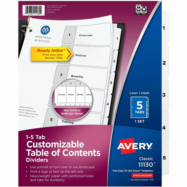 Avery Ready Index Index Divider 11130