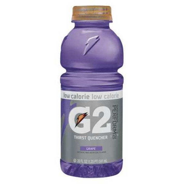 Gatorade G2, Low Calorie Sports Drink, 20 oz ready to drink, Grape, PK24 20406