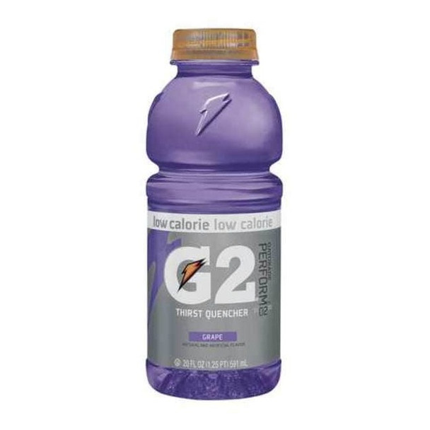 Gatorade G2, Low Calorie Sports Drink, 20 oz ready to drink, Grape, PK24 20406