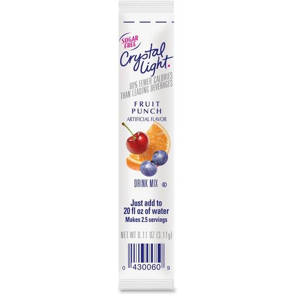 Crystal Light On-The-Go Fruit Punch Mix Sticks - 0.16 oz - 1 Box