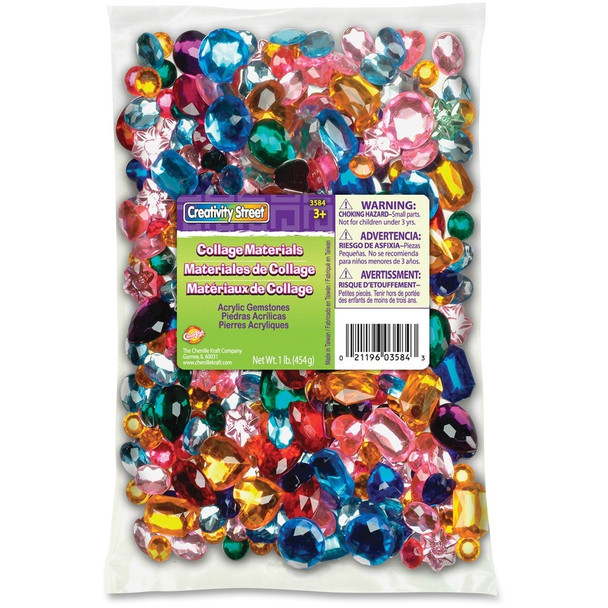 Creativity Street Acrylic Gemstones Classpack - Art - Assorted - 1 Pack