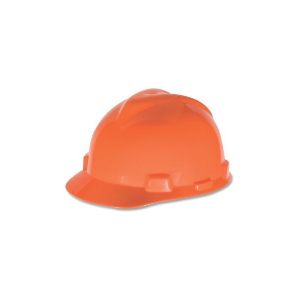V-Gard® Slotted Hard Hat Cap, Staz-On® Suspension, Hi-Viz Orange
