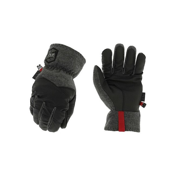Coldwork Mechanics Style Gloves, Synthetic Leather Palm, Black