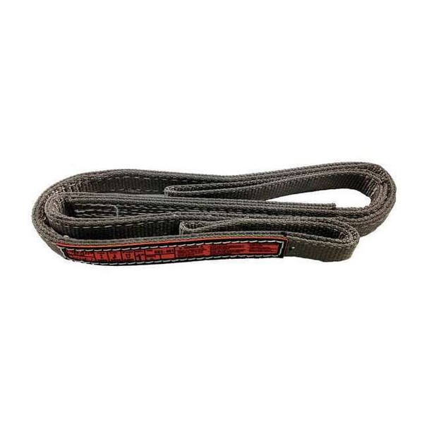 Synthetic Web Sling, Type 3, 12 ft L, 2 in W, Nylon, Gray