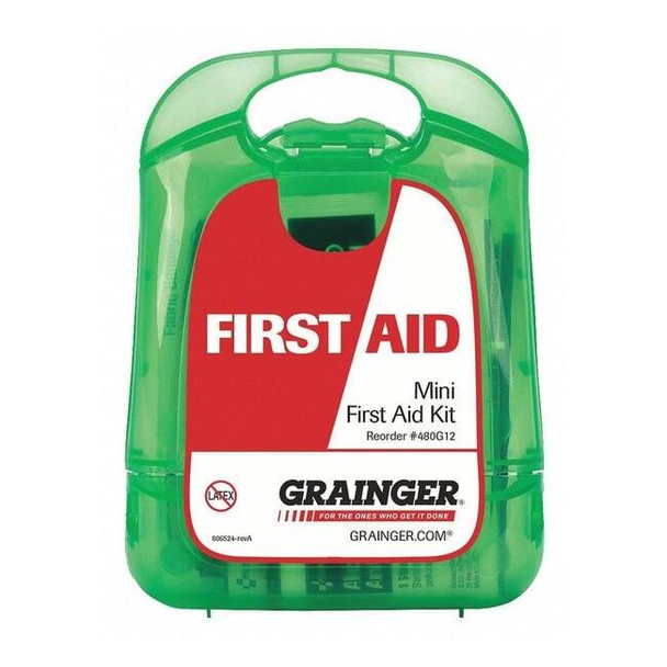 First Aid Kit and Housing, Plastic 17 Components, 1 People Served