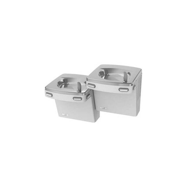 On-Wall Two-Level Drinking Fountain, 2 Level, 18 5/8 in D, 27 3/8 in W