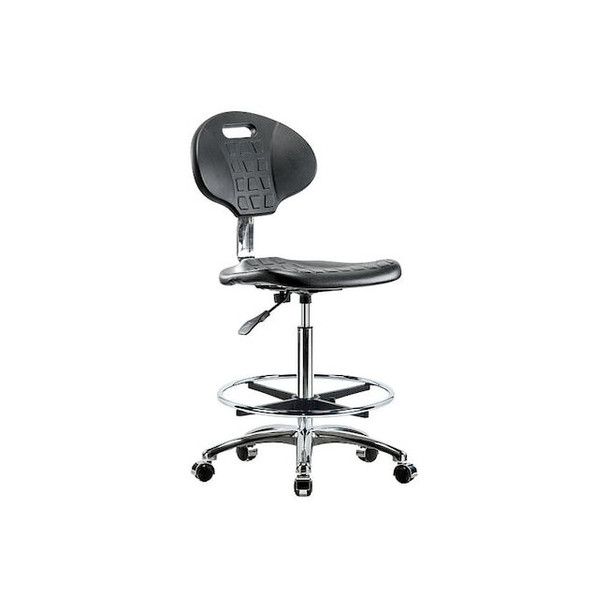ESD Task Chair, No Arms, 23-1/2" to 33-1/2" Height, Black
