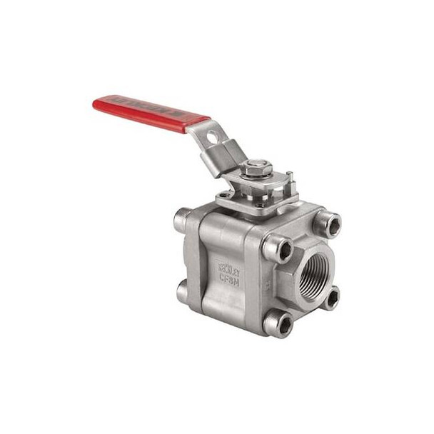 Keckley 1/2" FNPT Carbon Steel Ball Valve Inline BVM3THRCSRGSL-050