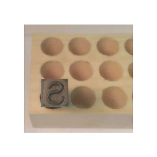 Young Bros Stamp Works Hand Stamp,2-5/8" Shank L,Steel, 06271 S 06271 S