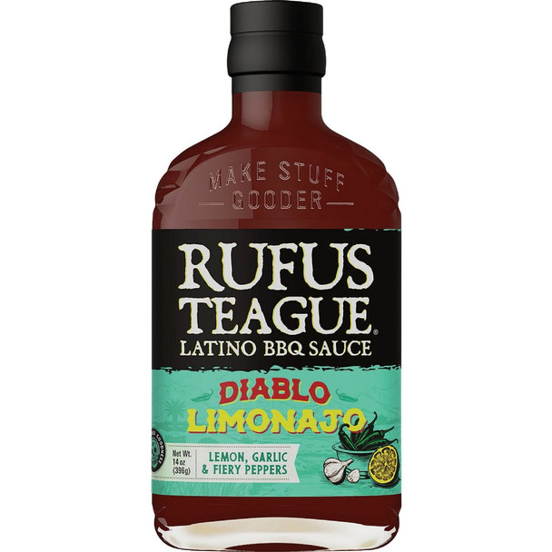 Rufus Teague 14 Oz. Diablo Limonajo Latino BBQ Sauce 1232