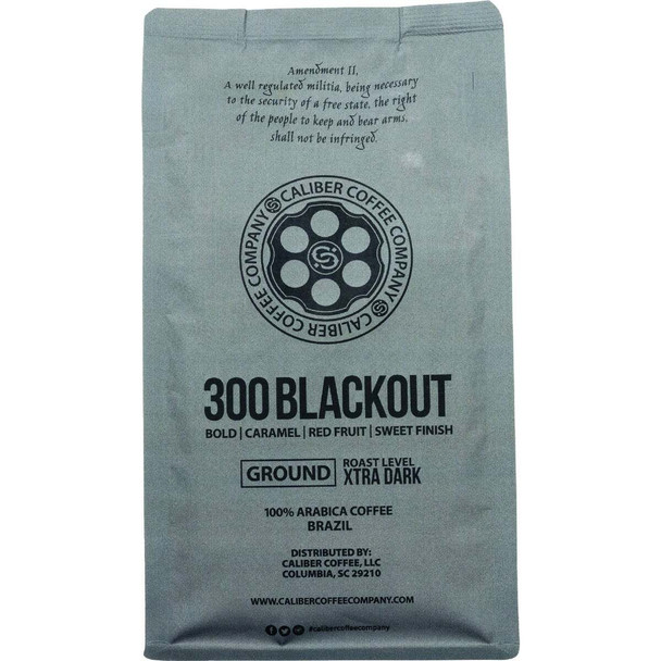 Caliber Coffee 300 Blackout Ground Extra Dark Roast, 12 Oz. Bag CC300DR12GR