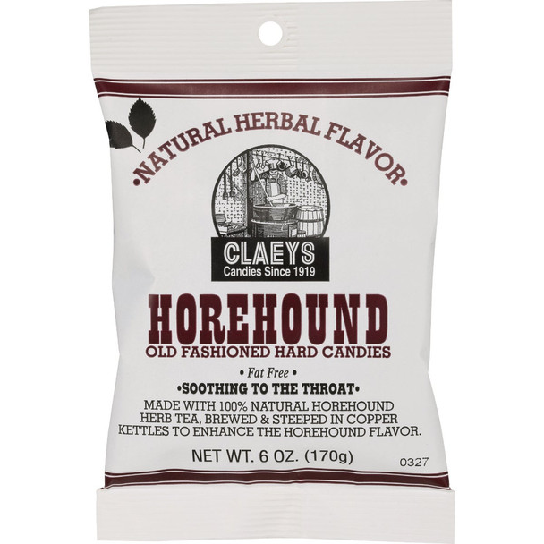 Claeys 6 Oz. Old Fashion Natural Horehound Herbal Hard Candy 611 Pack of 24