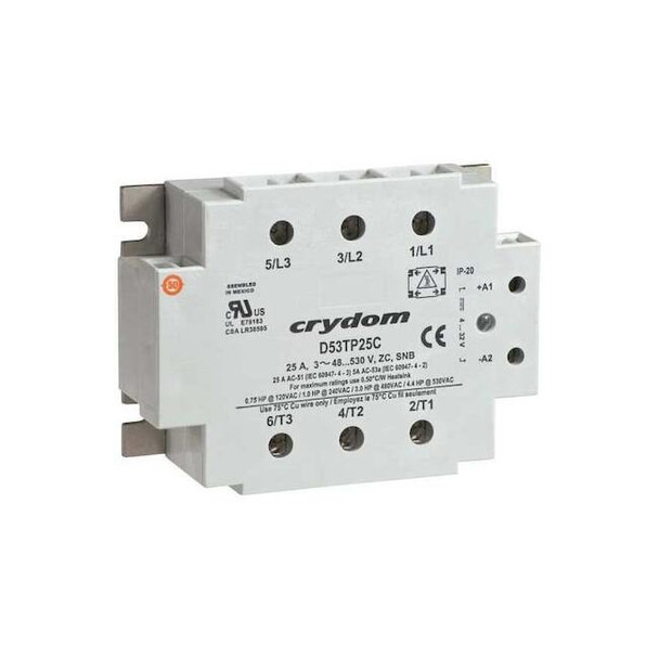 Crydom Solid State Relay, 3 Phase, Surface, SCR C53TP50CH