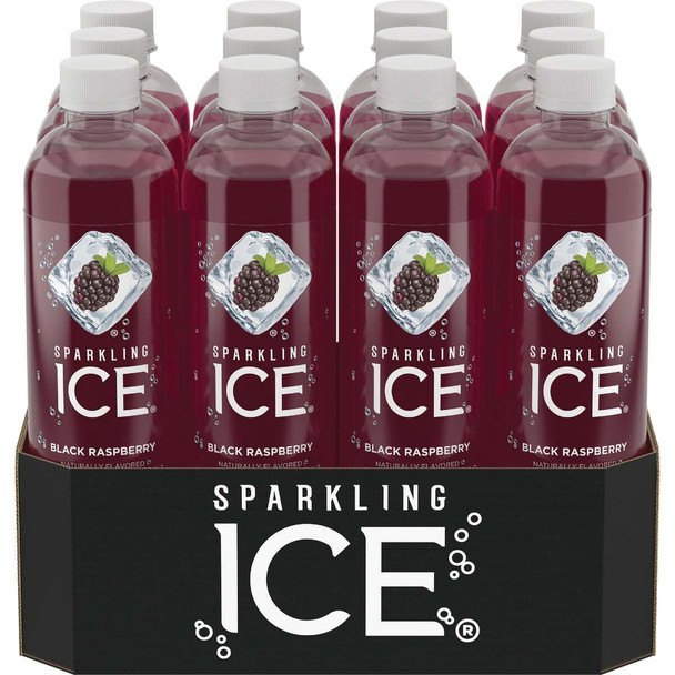 Sparkling Ice 17 Oz. Sparkling Water, Black Raspberry 622312 Pack of 12