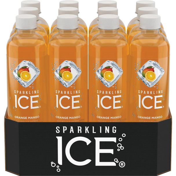 Sparkling Ice 17 Oz. Sparkling Water, Orange Mango 622313 Pack of 12