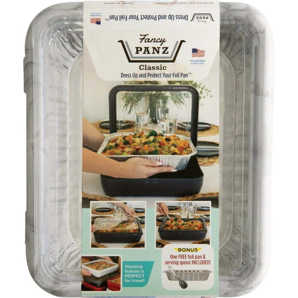 Fancy Panz Classic Marble Baking Carrier with Foil Pan and Serving Spoon FPD14