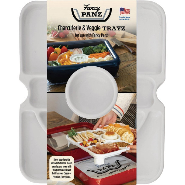 Fancy Panz White Charcuterie & Veggie Trayz Insert FPCT01