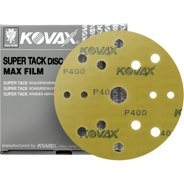 6” MaxFilm S-Tack (Hook & Loop) Dustless Discs 15/H-P400 523-0400