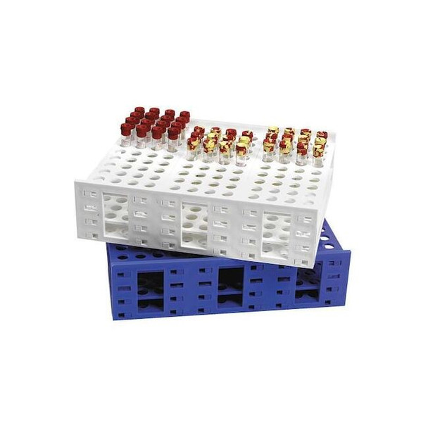 Heathrow Scientific Test Tube Rack,Polypropylene,White 120114