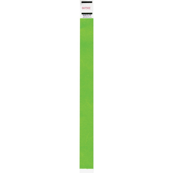 Advantus Neon Tyvek Wristbands - Neon Green - Tyvek - 500 / Pack