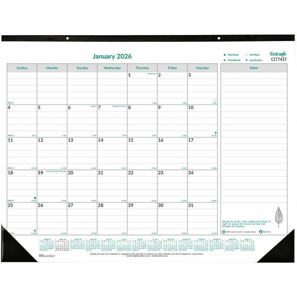 Blueline EcoLogix Desk Pad Calendar C177437