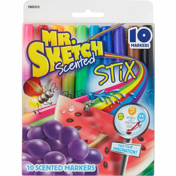 Mr. Sketch Scented Stix Markers - Multi Ink - Water Based - 10 / Pack
