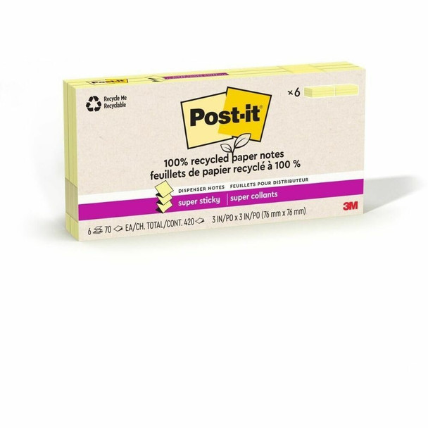 Post-it&reg; Super Sticky Adhesive Note R330R6SSCY