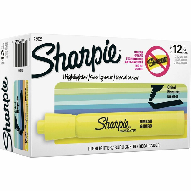 Sharpie Highlighter - Fluorescent Yellow Ink - 1 Dozen