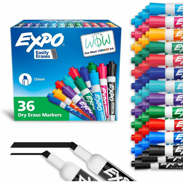 Expo Dry Erase Markers - Erasable - Assorted Ink/ - 36 / Box