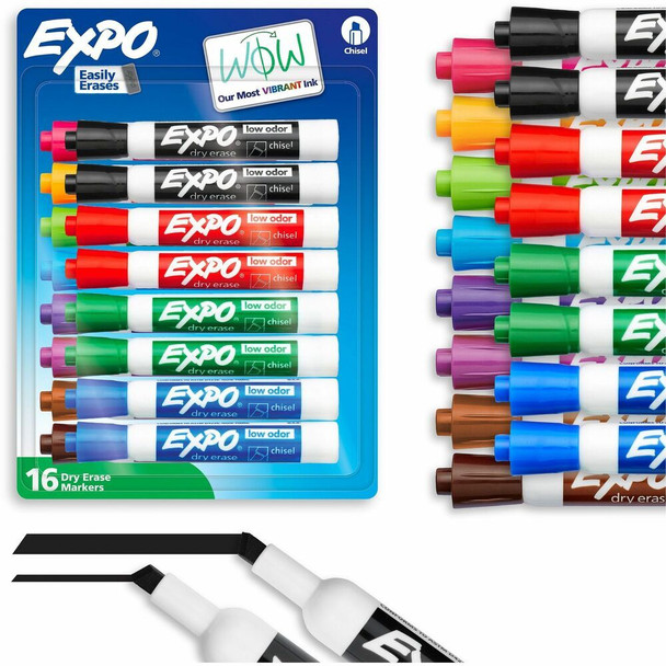 Expo Dry Erase Markers - Erasable - Assorted Ink - Dry - 16 / Set