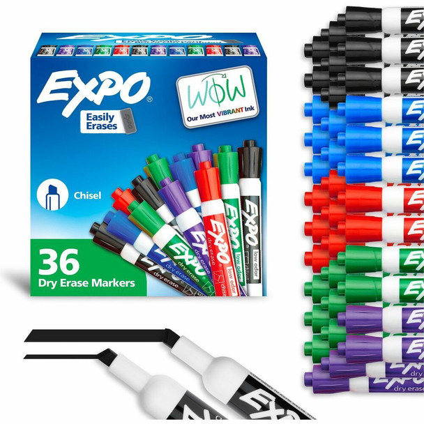 Expo Dry Erase Markers - Erasable - Assorted Ink - 36 / Pack